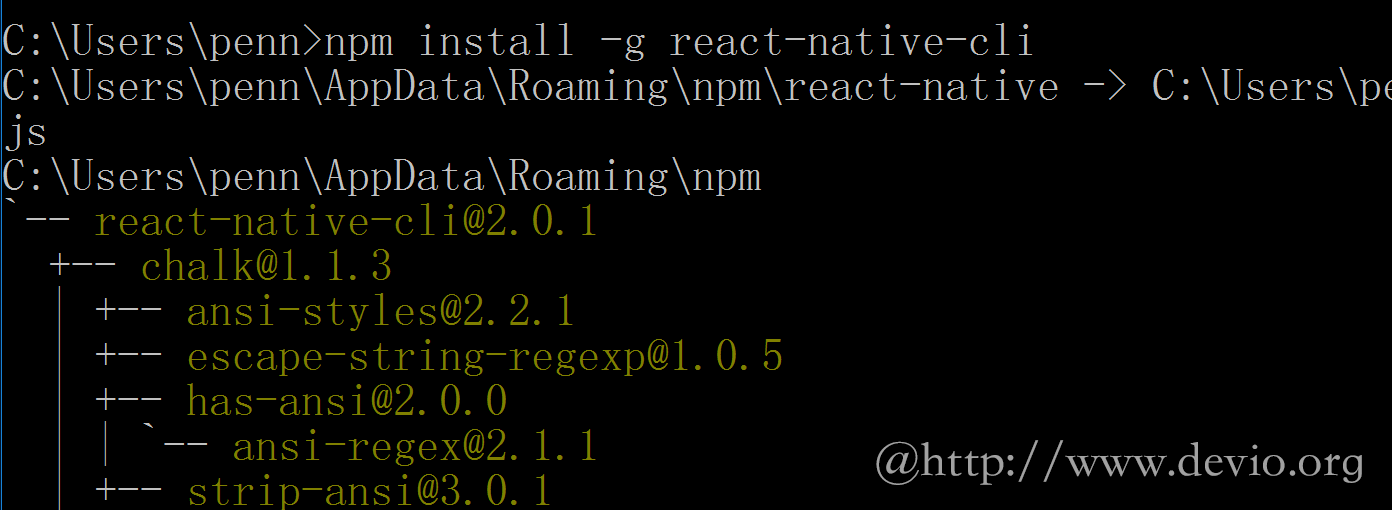 npm install -g react-native-cli